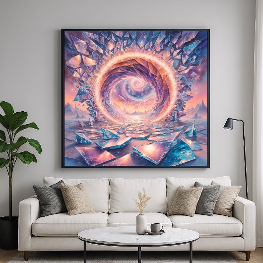 Poster Portail Dimensional - Style d'illustration surréal