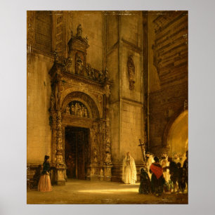 Poster Portail latéral de la cathédrale de Côme, 1850