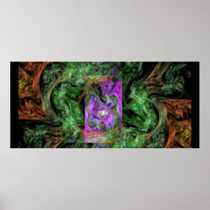 Poster Portail pourpre dans la forêt vous accueille