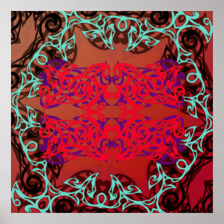 Poster Portail tribal complexe, portail