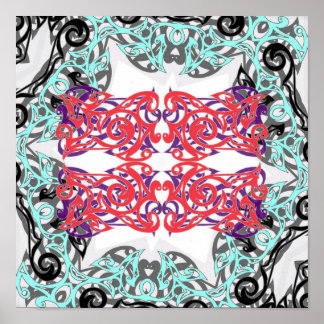 Poster Portail tribal complexe, portail