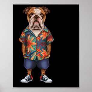 Poster Portant Un Hawaï Et Des Shorts