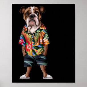 Poster Portant Un Hawaïen Et Des Shorts 1