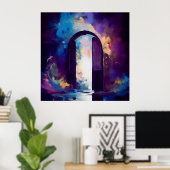 Poster Porte à distance - Conception mystique Abstraite (Bureau à domicile)