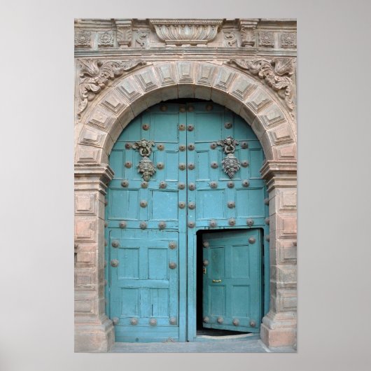 Poster Porte Aqua de l'église de Cusco (Devant)