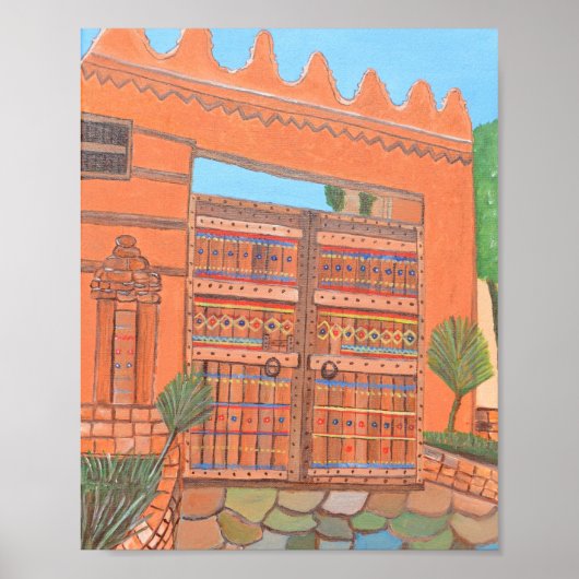 Poster Porte arabe (Devant)