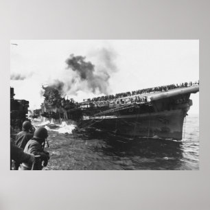 Poster Porte-avions USS Franklin (CV-13) Pearl Harbor