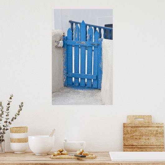 Poster Porte bleue (Cuisine)