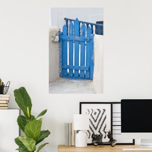Poster Porte bleue (Bureau à domicile)