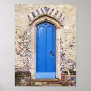 Poster Porte bleue ancienne