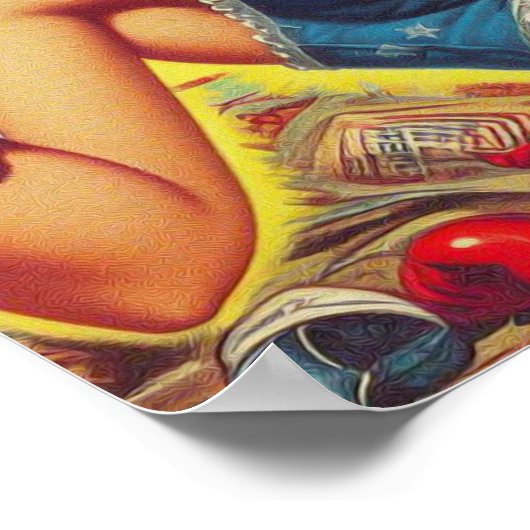 Poster Porte-boîte vintage (Coin)