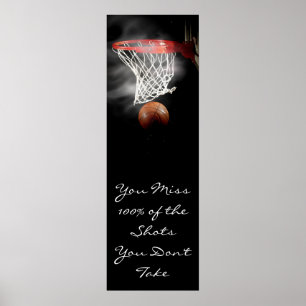 Poster Porte de basket-ball motivationnelle