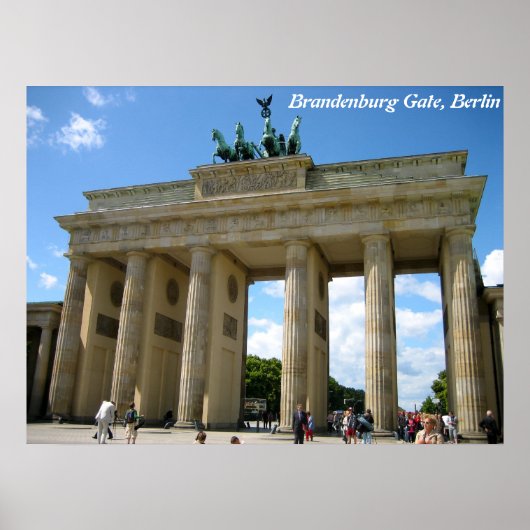 Poster Porte de Brandebourg, Berlin (Devant)