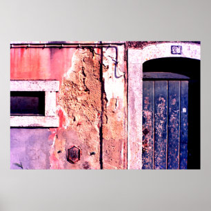 Poster Porte de Dilapated, Cascias, Portugal