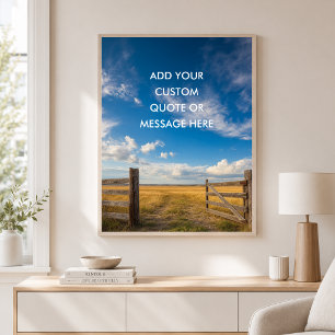 Poster Porte de ferme rustique - Créez votre propre citat