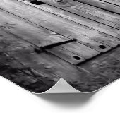 Poster Porte de grange avec arbre (Coin)