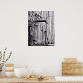 Poster Porte de grange avec arbre (Cuisine)