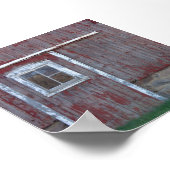 Poster Porte de grange rouge (Coin)