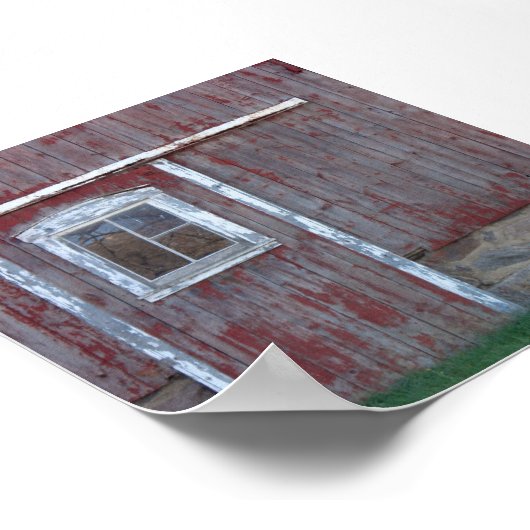 Poster Porte de grange rouge (Coin)