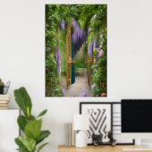 Poster Porte de jardin et Wisteria (Bureau à domicile)
