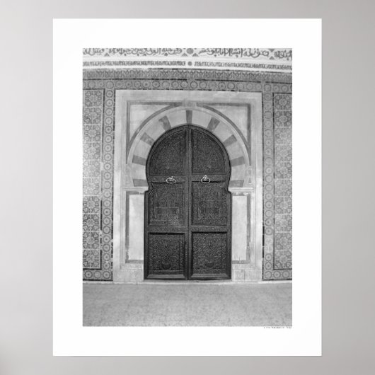 Poster Porte de la vieille mosquée (B&W) (Devant)