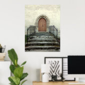 Poster Porte de l'église vintage (Bureau à domicile)