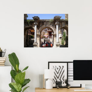 Poster Porte de l'empereur romain Hadrien