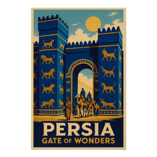Poster Porte de l'Ishtar - Rêve babylonien (Devant)