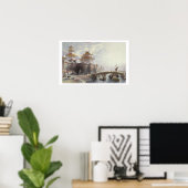 Poster Porte de Pékin, c.1850 (colour litho) (Bureau à domicile)