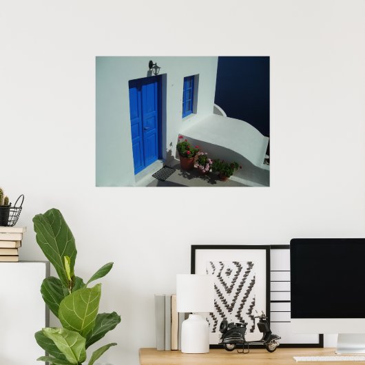 Poster Porte de Santorin (Bureau à domicile)
