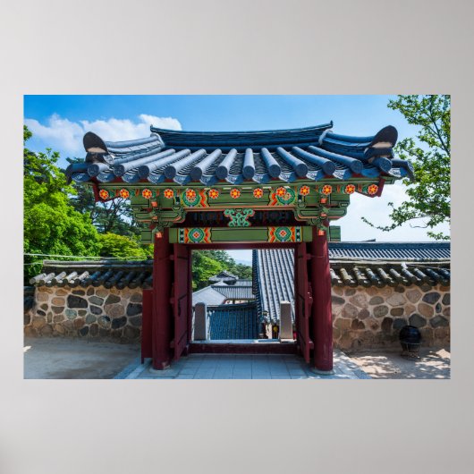 Poster Porte de temple coréen (Devant)