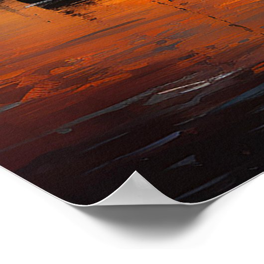 Poster Porte d'entrée dans la vieille ville en Inde peint (Coin)