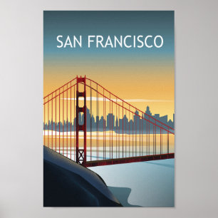 Poster Porte d'or de la californie de San Francisco