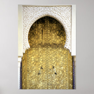 Poster Porte d'or et Arche, Maroc
