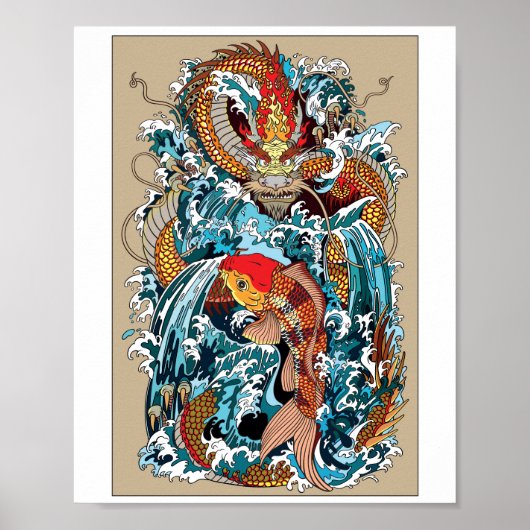 Poster Porte du Dragon d'Or. Illustration (Devant)