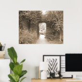 Poster Porte du jardin clos (Bureau à domicile)