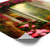 Poster Porte du jardin de roses (Coin)