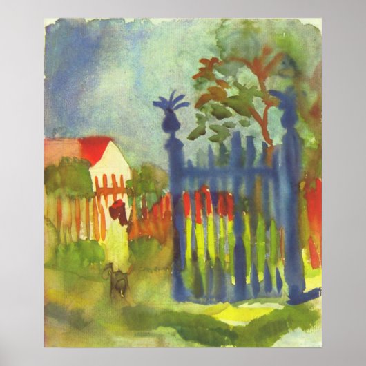 Poster Porte du jardin par August Macke (Devant)
