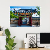 Poster Porte du temple coréen (Bureau à domicile)