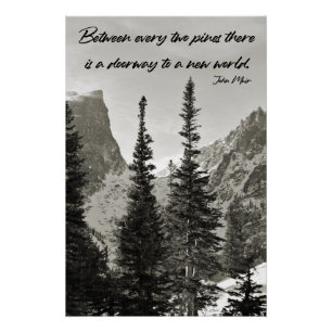 Poster Porte d'un nouveau monde dans les montagnes