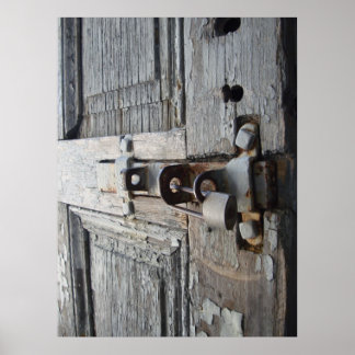 Poster Porte en bois