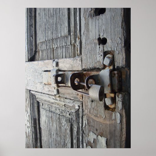 Poster Porte en bois (Devant)