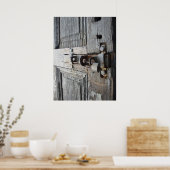 Poster Porte en bois (Cuisine)