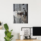 Poster Porte en bois (Bureau à domicile)