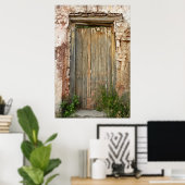 Poster Porte En Bois Rustique Au Mexique (Bureau à domicile)