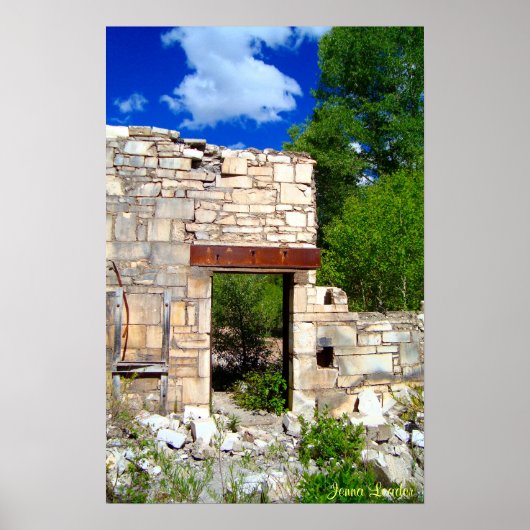 Poster Porte en marbre (Devant)