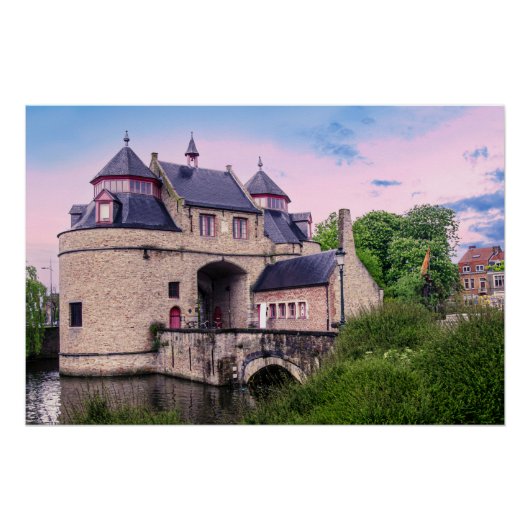 Poster Porte historique de la ville à Bruges (Devant)