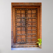 Poster Porte indienne en bois (Devant)