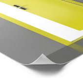 Poster Porte jaune ouverte avec serrure intelligente (Coin)