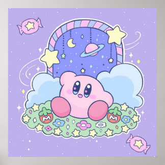 Poster Porte magique Kirby à Candyland